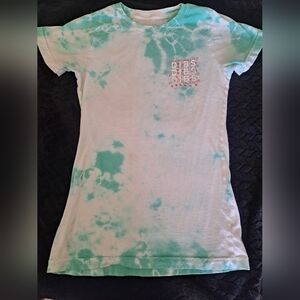 Women's Tie-Dye T-Shirt - Green Dips/ Heartbreakers